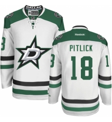 Men's Reebok Dallas Stars #18 Tyler Pitlick Authentic White Away NHL Jersey