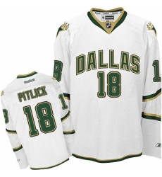 Men's Reebok Dallas Stars #18 Tyler Pitlick Premier White Third NHL Jersey