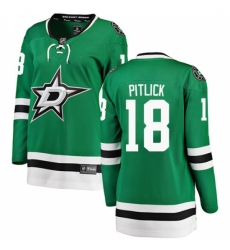 Women's Dallas Stars #18 Tyler Pitlick Authentic Green Home Fanatics Branded Breakaway NHL Jersey