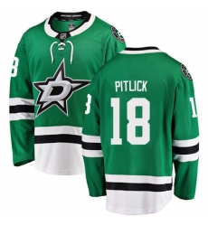 Youth Dallas Stars #18 Tyler Pitlick Authentic Green Home Fanatics Branded Breakaway NHL Jersey