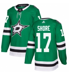 Men's Adidas Dallas Stars #17 Devin Shore Authentic Green Home NHL Jersey