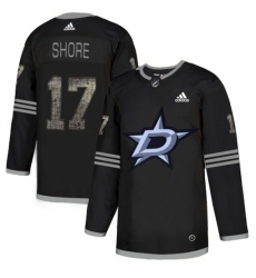 Men's Adidas Dallas Stars #17 Devin Shore Black Authentic Classic Stitched NHL Jersey