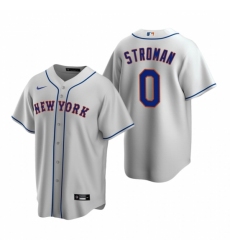 Men's Nike New York Mets #0 Marcus Stroman Gray Road Stitched Baseball Jersey