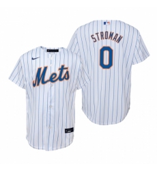 Men's Nike New York Mets #0 Marcus Stroman White Home Stitched Baseball Jersey