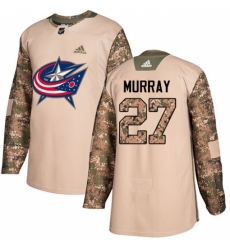 Men's Adidas Columbus Blue Jackets #27 Ryan Murray Authentic Camo Veterans Day Practice NHL Jersey