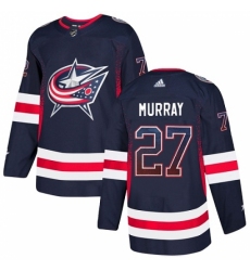 Men's Adidas Columbus Blue Jackets #27 Ryan Murray Authentic Navy Blue Drift Fashion NHL Jersey