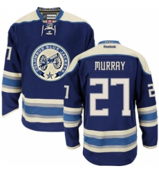 Men's Reebok Columbus Blue Jackets #27 Ryan Murray Authentic Navy Blue Third NHL Jersey