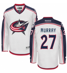 Men's Reebok Columbus Blue Jackets #27 Ryan Murray Authentic White Away NHL Jersey