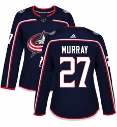Women's Adidas Columbus Blue Jackets #27 Ryan Murray Authentic Navy Blue Home NHL Jersey