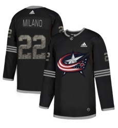 Men's Adidas Columbus Blue Jackets #22 Sonny Milano Black Authentic Classic Stitched NHL Jersey