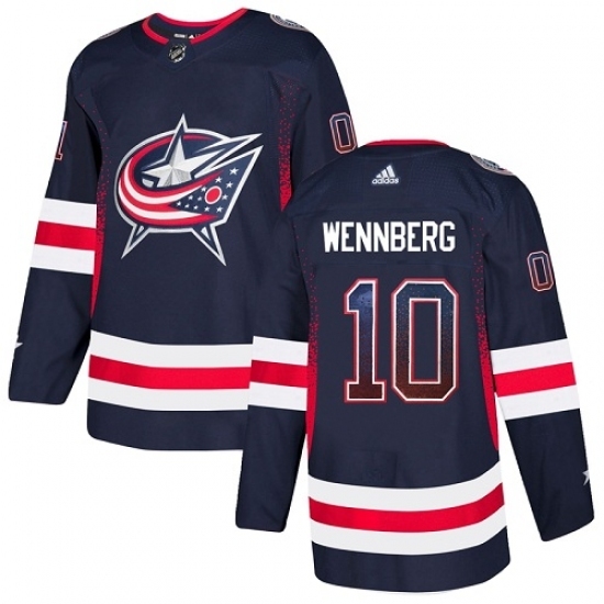 Men's Adidas Columbus Blue Jackets #10 Alexander Wennberg Authentic Navy Blue Drift Fashion NHL Jersey Men's Adidas Columbus Blue Jackets #10 Alexander Wennberg Authentic Navy Blue Drift Fashion NHL Jersey