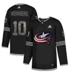 Men's Adidas Columbus Blue Jackets #10 Alexander Wennberg Black Authentic Classic Stitched NHL Jersey
