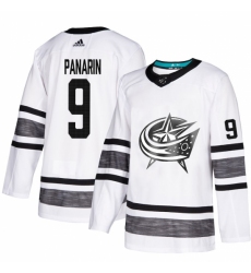 Men's Adidas Columbus Blue Jackets #9 Artemi Panarin White 2019 All-Star Game Parley Authentic Stitched NHL Jersey