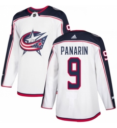 Men's Adidas Columbus Blue Jackets #9 Artemi Panarin White Road Authentic Stitched NHL Jersey