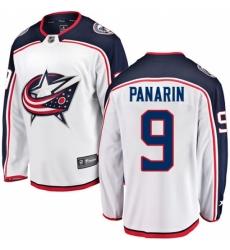 Men's Columbus Blue Jackets #9 Artemi Panarin Fanatics Branded White Away Breakaway NHL Jersey