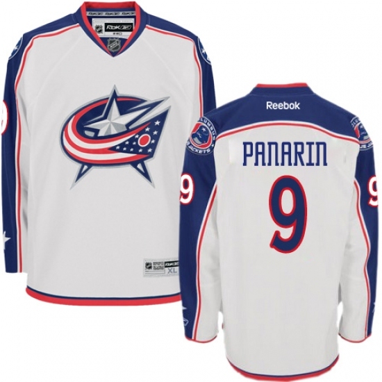 Women's Reebok Columbus Blue Jackets #9 Artemi Panarin Authentic White Away NHL Jersey Women's Reebok Columbus Blue Jackets #9 Artemi Panarin Authentic White Away NHL Jersey