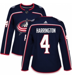 Women's Adidas Columbus Blue Jackets #4 Scott Harrington Authentic Navy Blue Home NHL Jersey Women's Adidas Columbus Blue Jackets #4 Scott Harrington Authentic Navy Blue Home NHL Jersey