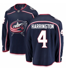 Youth Columbus Blue Jackets #4 Scott Harrington Fanatics Branded Navy Blue Home Breakaway NHL Jersey