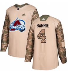 Men's Adidas Colorado Avalanche #4 Tyson Barrie Authentic Camo Veterans Day Practice NHL Jersey