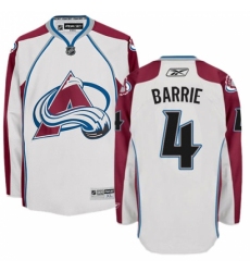 Men's Reebok Colorado Avalanche #4 Tyson Barrie Authentic White Away NHL Jersey