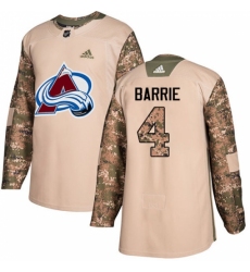 Youth Adidas Colorado Avalanche #4 Tyson Barrie Authentic Camo Veterans Day Practice NHL Jersey