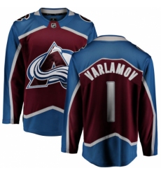Men's Colorado Avalanche #1 Semyon Varlamov Fanatics Branded Maroon Home Breakaway NHL Jersey Men's Colorado Avalanche #1 Semyon Varlamov Fanatics Branded Maroon Home Breakaway NHL Jersey