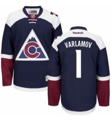 Women's Reebok Colorado Avalanche #1 Semyon Varlamov Authentic Blue Third NHL Jersey Women's Reebok Colorado Avalanche #1 Semyon Varlamov Authentic Blue Third NHL Jersey