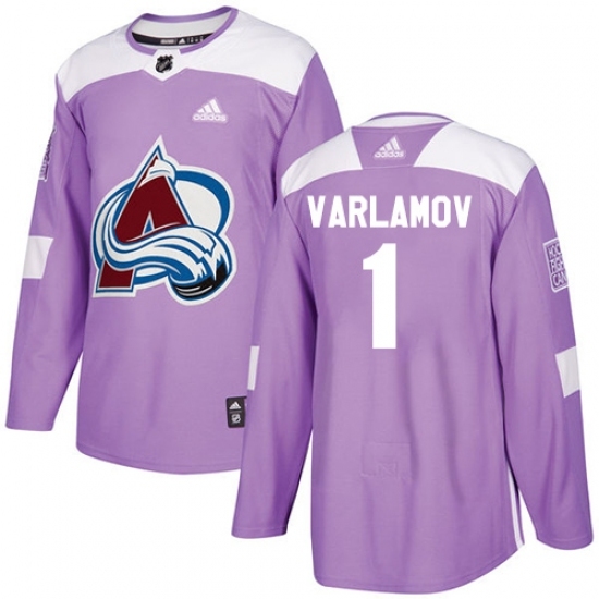 Youth Adidas Colorado Avalanche #1 Semyon Varlamov Authentic Purple Fights Cancer Practice NHL Jersey Youth Adidas Colorado Avalanche #1 Semyon Varlamov Authentic Purple Fights Cancer Practice NHL Jersey