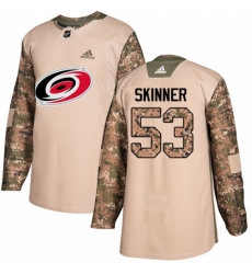Men's Adidas Carolina Hurricanes #53 Jeff Skinner Authentic Camo Veterans Day Practice NHL Jersey Men's Adidas Carolina Hurricanes #53 Jeff Skinner Authentic Camo Veterans Day Practice NHL Jersey