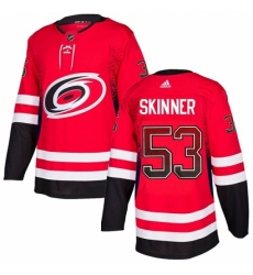 Men's Adidas Carolina Hurricanes #53 Jeff Skinner Authentic Red Drift Fashion NHL Jersey