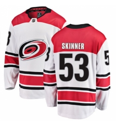 Men's Carolina Hurricanes #53 Jeff Skinner Fanatics Branded White Away Breakaway NHL Jersey Men's Carolina Hurricanes #53 Jeff Skinner Fanatics Branded White Away Breakaway NHL Jersey