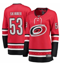 Women's Carolina Hurricanes #53 Jeff Skinner Fanatics Branded Red Home Breakaway NHL Jersey Women's Carolina Hurricanes #53 Jeff Skinner Fanatics Branded Red Home Breakaway NHL Jersey