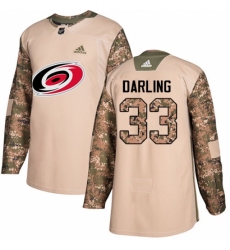 Men's Adidas Carolina Hurricanes #33 Scott Darling Authentic Camo Veterans Day Practice NHL Jersey