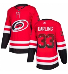 Men's Adidas Carolina Hurricanes #33 Scott Darling Authentic Red Drift Fashion NHL Jersey