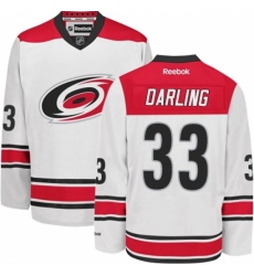 Men's Reebok Carolina Hurricanes #33 Scott Darling Authentic White Away NHL Jersey