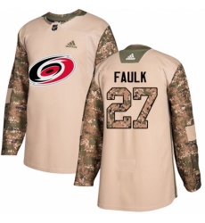 Men's Adidas Carolina Hurricanes #27 Justin Faulk Authentic Camo Veterans Day Practice NHL Jersey Men's Adidas Carolina Hurricanes #27 Justin Faulk Authentic Camo Veterans Day Practice NHL Jersey
