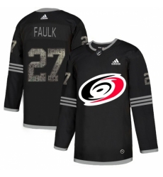 Men's Adidas Carolina Hurricanes #27 Justin Faulk Black Authentic Classic Stitched NHL Jersey Men's Adidas Carolina Hurricanes #27 Justin Faulk Black Authentic Classic Stitched NHL Jersey
