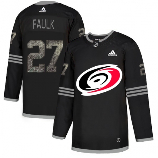 Men's Adidas Carolina Hurricanes #27 Justin Faulk Black Authentic Classic Stitched NHL Jersey Men's Adidas Carolina Hurricanes #27 Justin Faulk Black Authentic Classic Stitched NHL Jersey