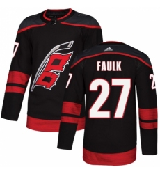 Men's Adidas Carolina Hurricanes #27 Justin Faulk Premier Black Alternate NHL Jersey Men's Adidas Carolina Hurricanes #27 Justin Faulk Premier Black Alternate NHL Jersey