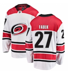 Men's Carolina Hurricanes #27 Justin Faulk Fanatics Branded White Away Breakaway NHL Jersey Men's Carolina Hurricanes #27 Justin Faulk Fanatics Branded White Away Breakaway NHL Jersey