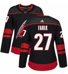 Women's Adidas Carolina Hurricanes #27 Justin Faulk Authentic Black Alternate NHL Jersey Women's Adidas Carolina Hurricanes #27 Justin Faulk Authentic Black Alternate NHL Jersey