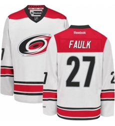 Women's Reebok Carolina Hurricanes #27 Justin Faulk Authentic White Away NHL Jersey Women's Reebok Carolina Hurricanes #27 Justin Faulk Authentic White Away NHL Jersey