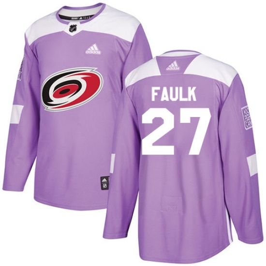 Youth Adidas Carolina Hurricanes #27 Justin Faulk Authentic Purple Fights Cancer Practice NHL Jersey Youth Adidas Carolina Hurricanes #27 Justin Faulk Authentic Purple Fights Cancer Practice NHL Jersey
