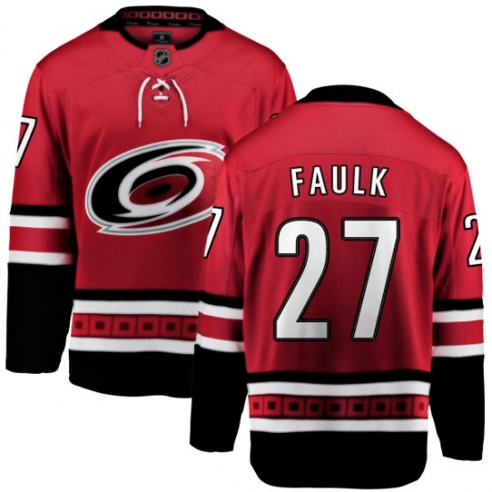 Youth Carolina Hurricanes #27 Justin Faulk Fanatics Branded Red Home Breakaway NHL Jersey Youth Carolina Hurricanes #27 Justin Faulk Fanatics Branded Red Home Breakaway NHL Jersey