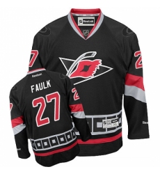Youth Reebok Carolina Hurricanes #27 Justin Faulk Authentic Black Third NHL Jersey Youth Reebok Carolina Hurricanes #27 Justin Faulk Authentic Black Third NHL Jersey