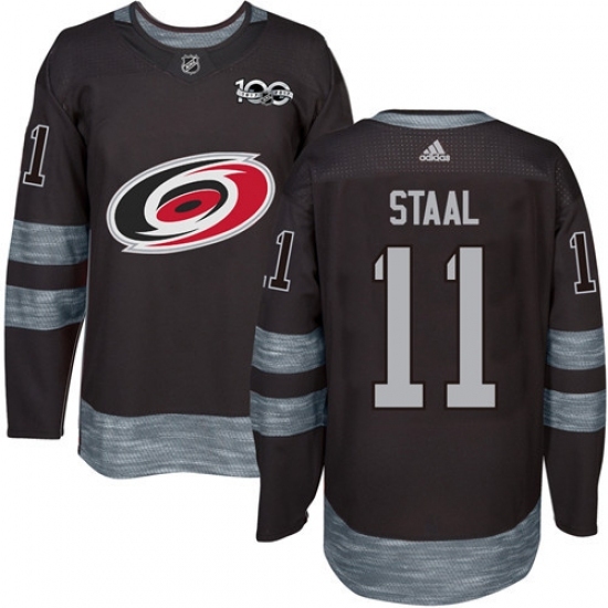 Men's Adidas Carolina Hurricanes #11 Jordan Staal Authentic Black 1917-2017 100th Anniversary NHL Jersey Men's Adidas Carolina Hurricanes #11 Jordan Staal Authentic Black 1917-2017 100th Anniversary NHL Jersey