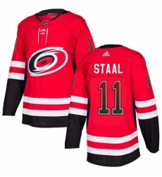 Men's Adidas Carolina Hurricanes #11 Jordan Staal Authentic Red Drift Fashion NHL Jersey