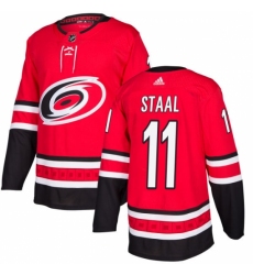 Men's Adidas Carolina Hurricanes #11 Jordan Staal Authentic Red Home NHL Jersey