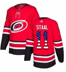 Youth Adidas Carolina Hurricanes #11 Jordan Staal Authentic Red USA Flag Fashion NHL Jersey