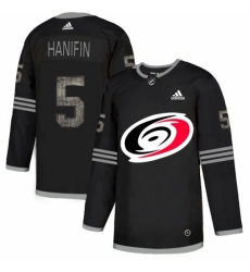 Men's Adidas Carolina Hurricanes #5 Noah Hanifin Black Authentic Classic Stitched NHL Jersey Men's Adidas Carolina Hurricanes #5 Noah Hanifin Black Authentic Classic Stitched NHL Jersey